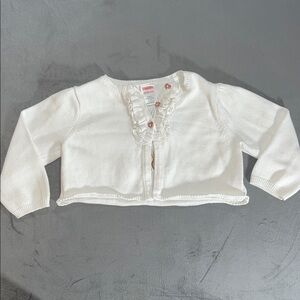 OshKosh B'gosh Cream Ruffle Sweater